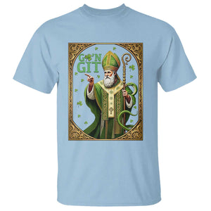 Saint Patrick Go'n Git T Shirt Funny St Patricks Day Snake Legend TS12 Light Blue Print Your Wear
