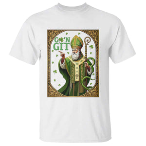 Saint Patrick Go'n Git T Shirt Funny St Patricks Day Snake Legend TS12 White Print Your Wear