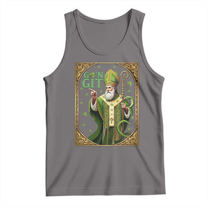 Saint Patrick Go'n Git Tank Top Funny St Patricks Day Snake Legend TS12 Deep Heather Print Your Wear