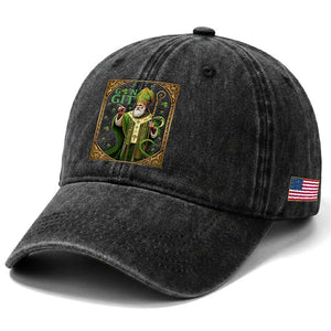 Saint Patrick Go'n Git Washed Cotton Baseball Cap Funny St Patricks Day Snake Legend TS12 Print Your Wear