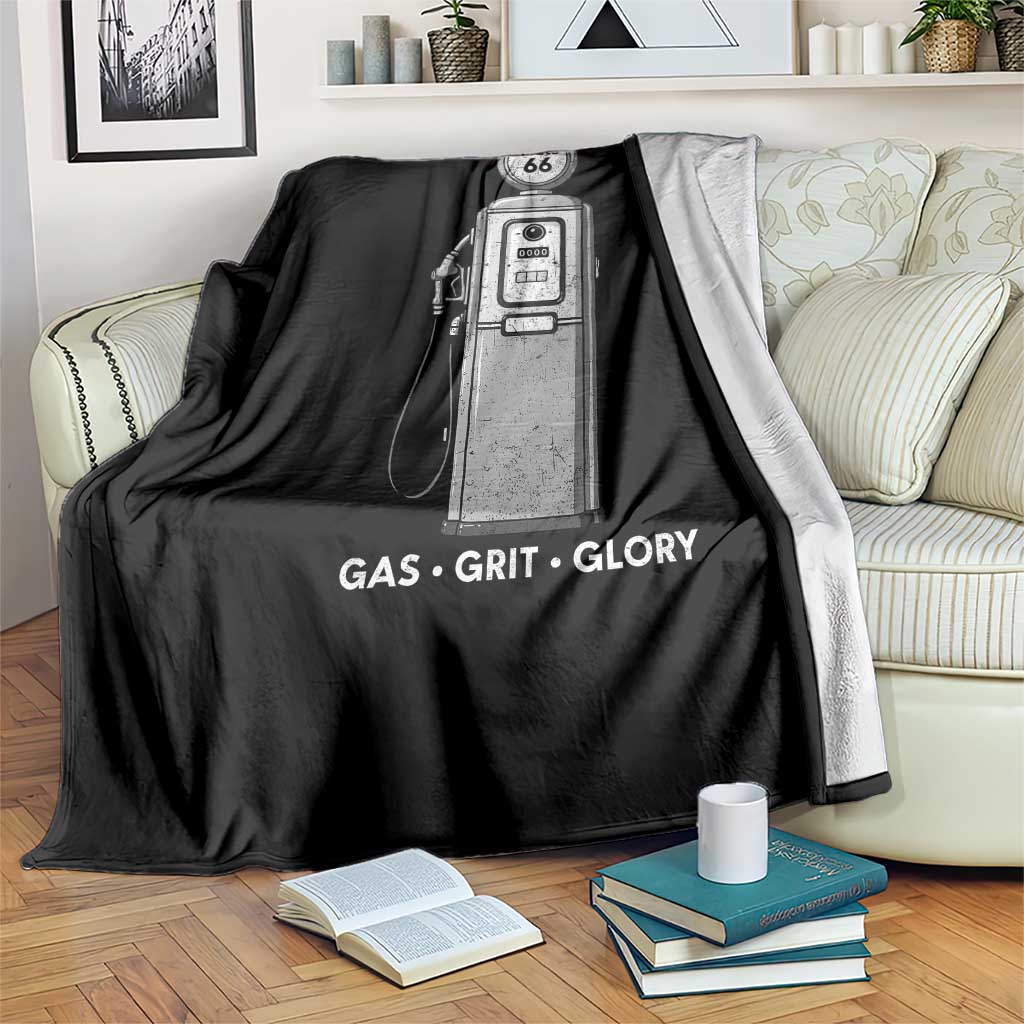 Route Highway 66 Americana Road Trip Throw Blanket Gas Grill Glory TS12 Print Your Wear