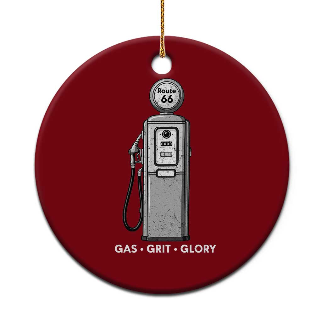 Route Highway 66 Americana Road Trip Ceramic Ornament Gas Grill Glory TS12 1pc Red Print Your Wear