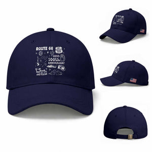 Route Highway 66 100th Anniversary Baseball Cap The Mother Road Centennial TS12 Baseball Cap Universal Fit Dark Blue Print Your Wear