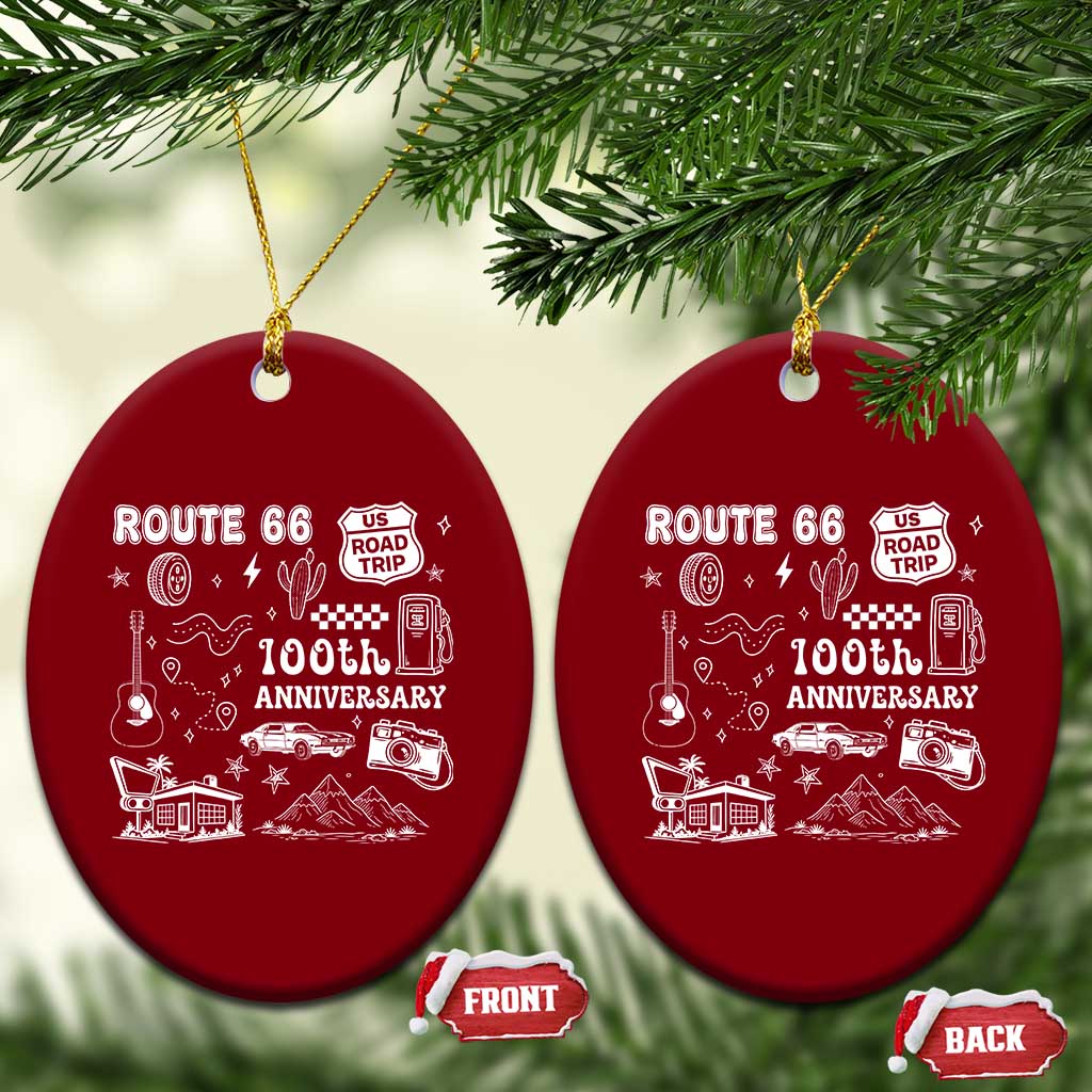 Route Highway 66 100th Anniversary Ceramic Ornament The Mother Road Centennial TS12 Print Your Wear