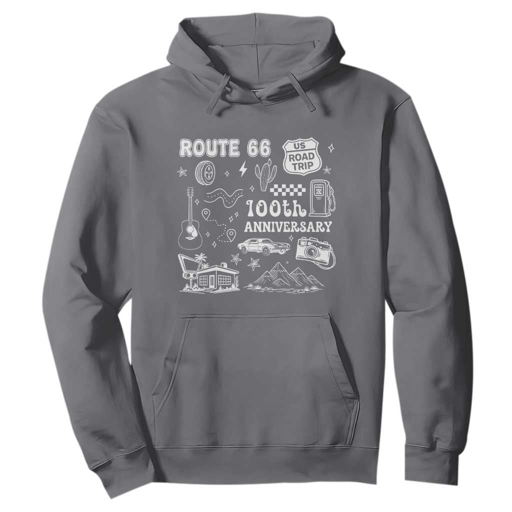 Route Highway 66 100th Anniversary Hoodie The Mother Road Centennial TS12 Charcoal Print Your Wear