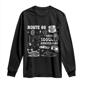 Route Highway 66 100th Anniversary Long Sleeve Shirt The Mother Road Centennial TS12 Black Print Your Wear