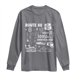 Route Highway 66 100th Anniversary Long Sleeve Shirt The Mother Road Centennial TS12 Charcoal Print Your Wear