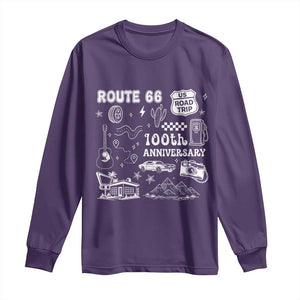 Route Highway 66 100th Anniversary Long Sleeve Shirt The Mother Road Centennial TS12 Purple Print Your Wear