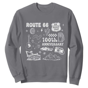 Route Highway 66 100th Anniversary Sweatshirt The Mother Road Centennial TS12 Charcoal Print Your Wear