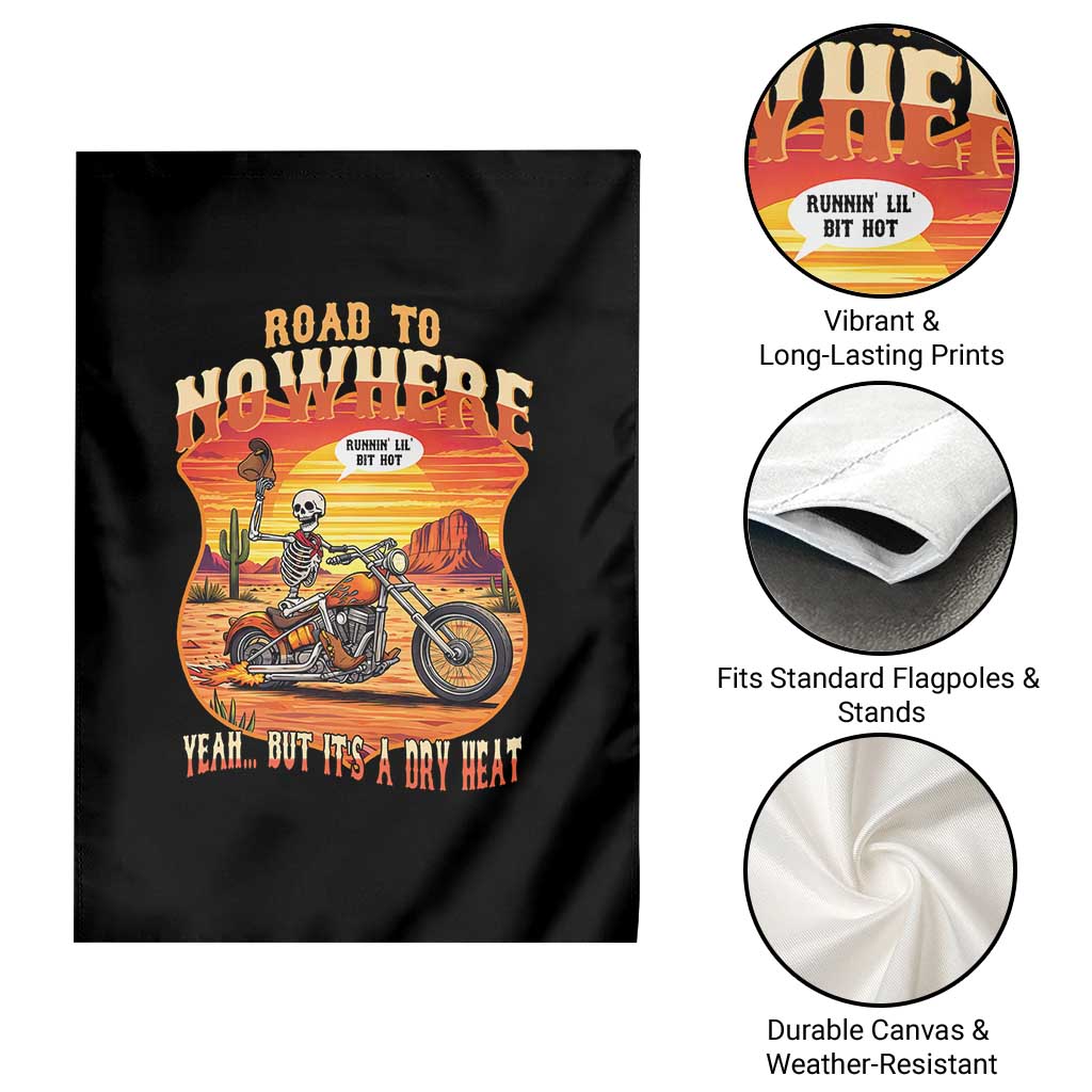Funny Route Highway 66 Biker Skeleton Garden Flag Road To Adventure TS12 Print Your Wear