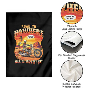 Funny Route Highway 66 Biker Skeleton Garden Flag Road To Adventure TS12 Print Your Wear