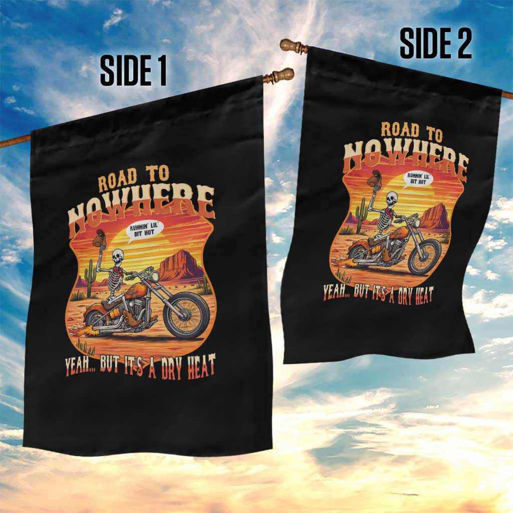 Funny Route Highway 66 Biker Skeleton Garden Flag Road To Adventure TS12 Print Your Wear