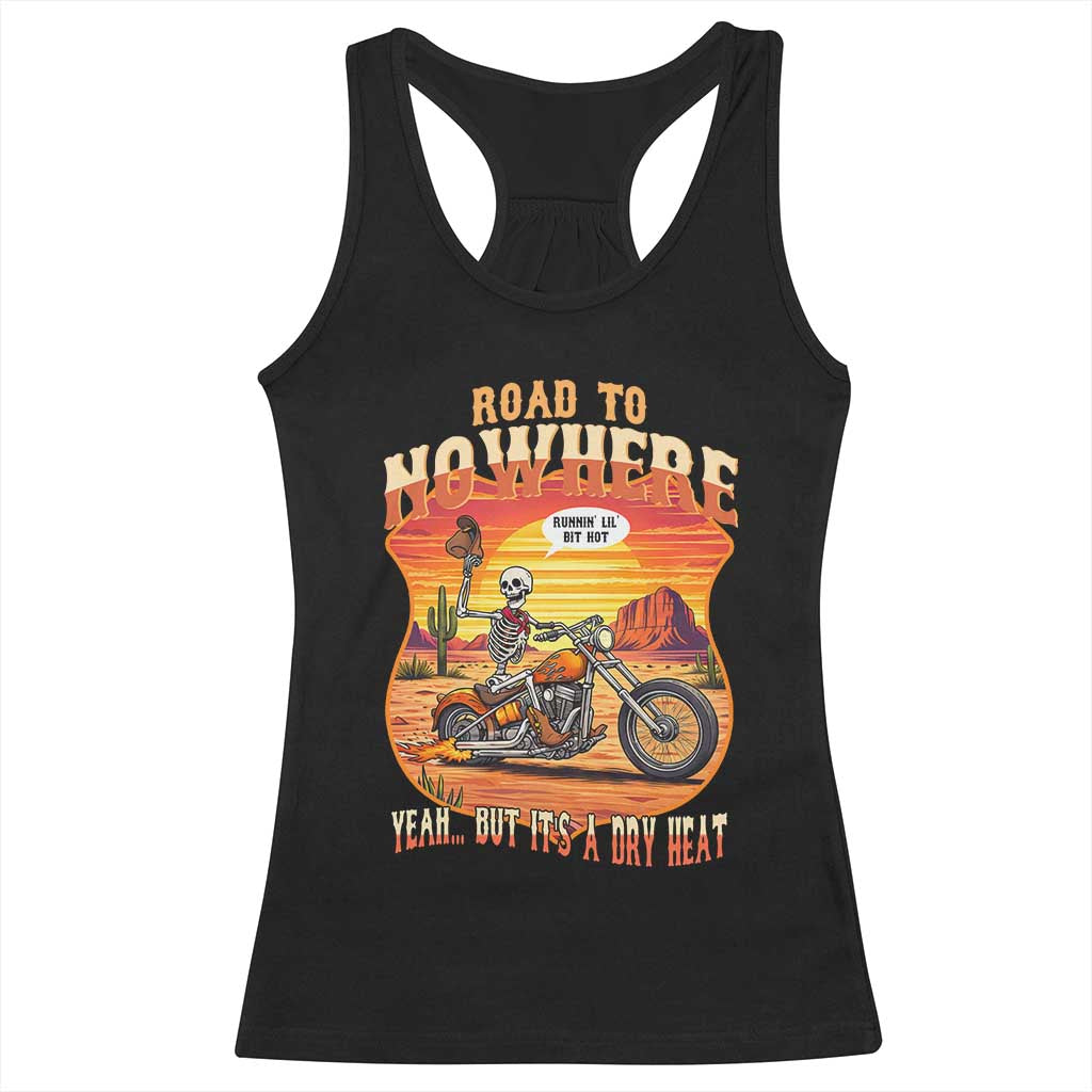 Funny Route Highway 66 Biker Skeleton Racerback Tank Top Road To Adventure TS12 Black Print Your Wear
