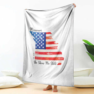 The Show Me State Est 1821 Throw Blanket Proud Missourian Gift TS12 Print Your Wear