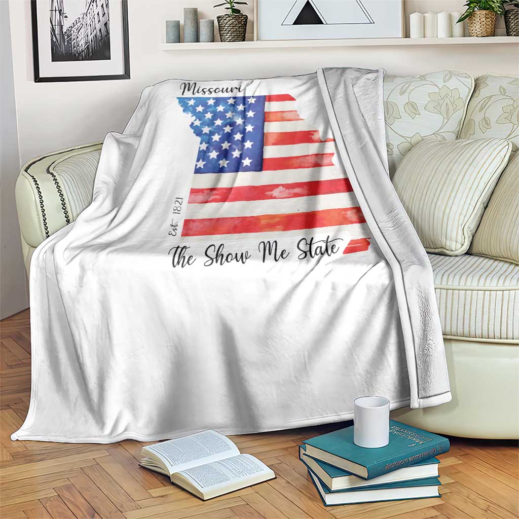 The Show Me State Est 1821 Throw Blanket Proud Missourian Gift TS12 Print Your Wear