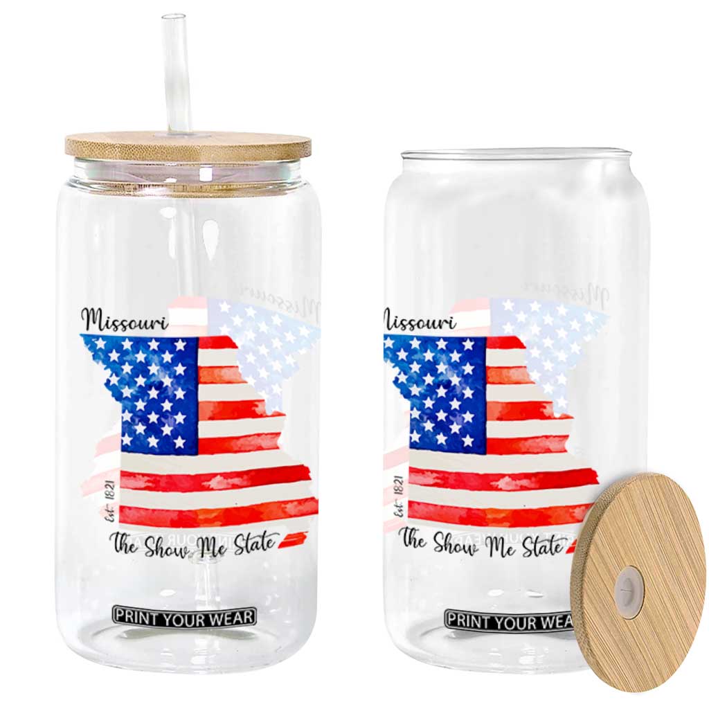 The Show Me State Est 1821 Glass Can Proud Missourian Gift TS12 Print Your Wear