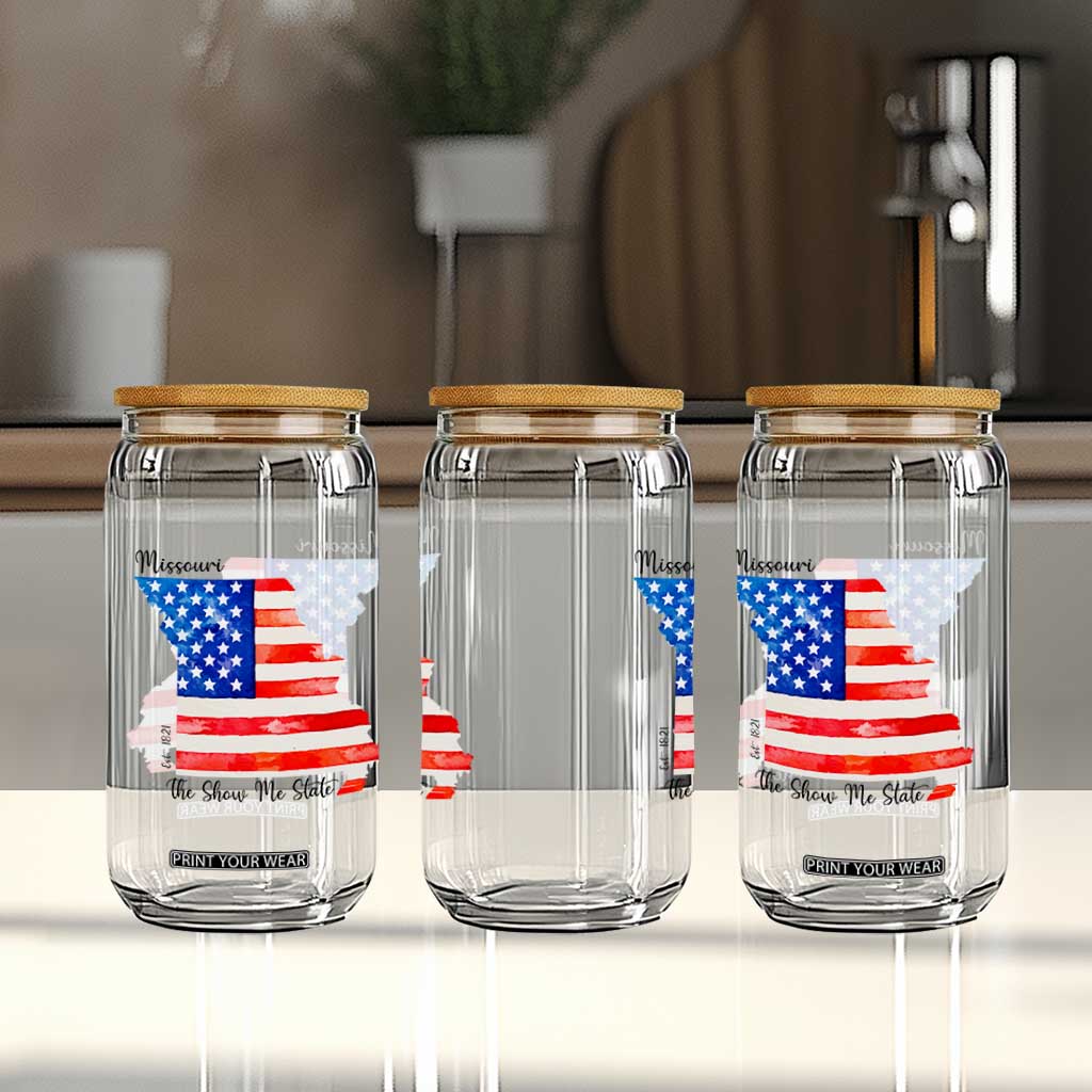 The Show Me State Est 1821 Glass Can Proud Missourian Gift TS12 Print Your Wear