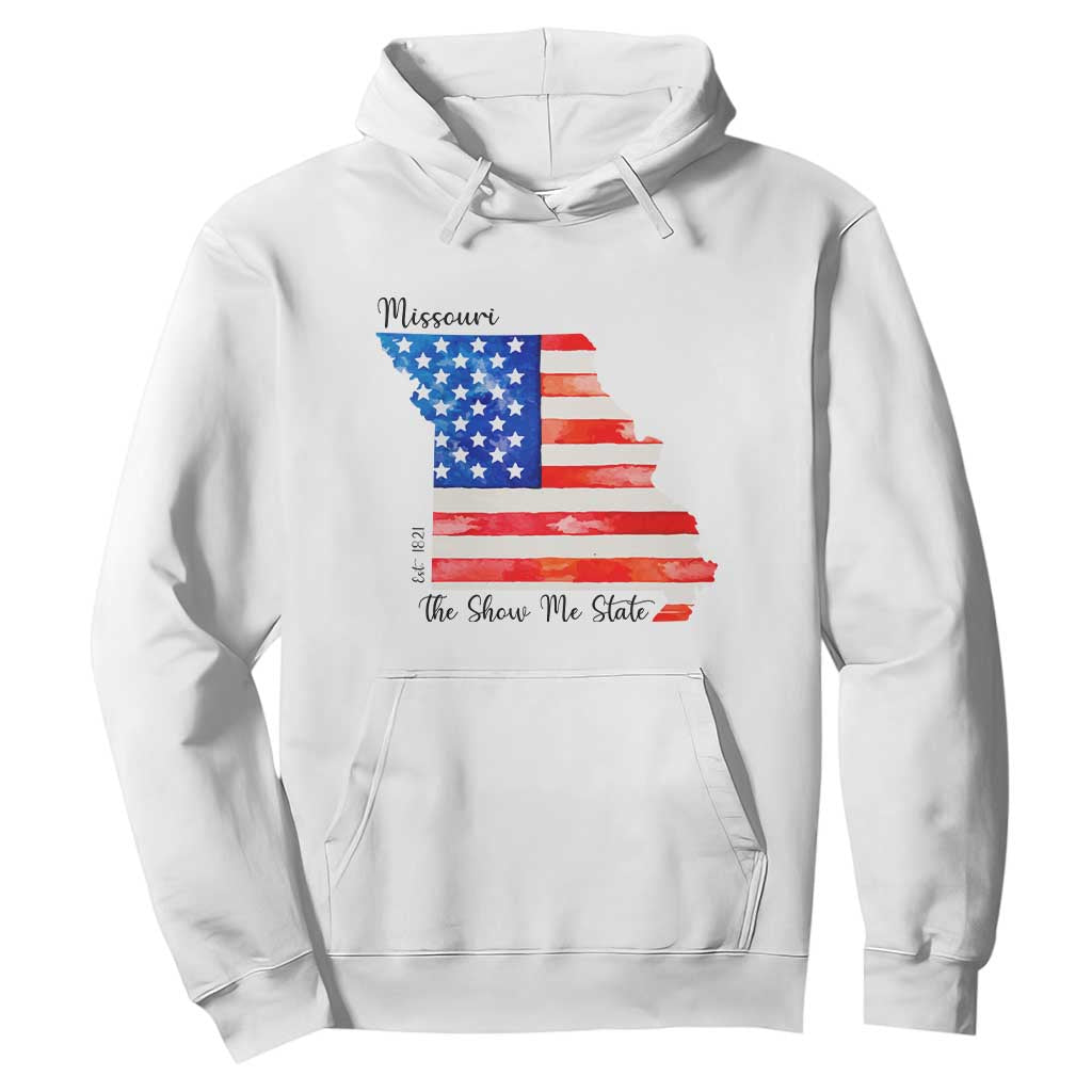 The Show Me State Est 1821 Hoodie Proud Missourian Gift TS12 White Print Your Wear