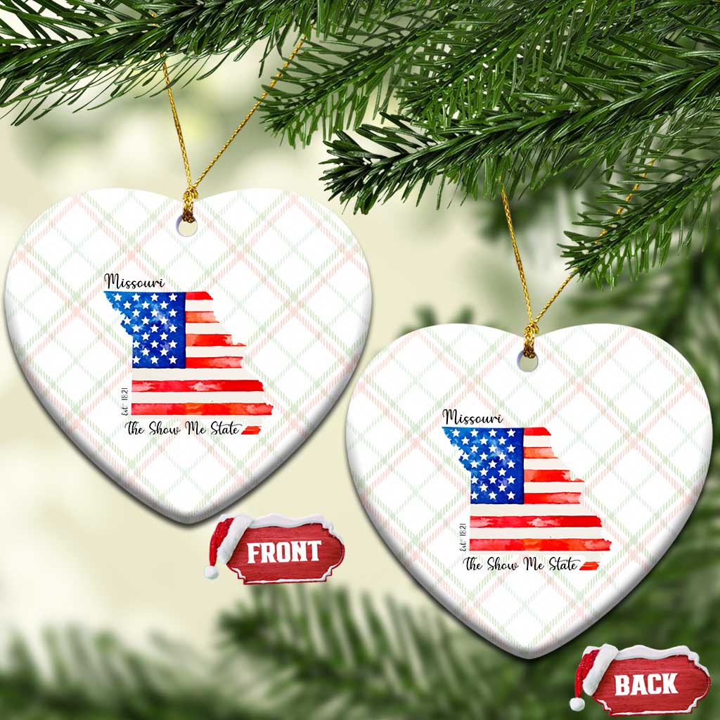 The Show Me State Est 1821 Ceramic Ornament Proud Missourian Gift TS12 Print Your Wear