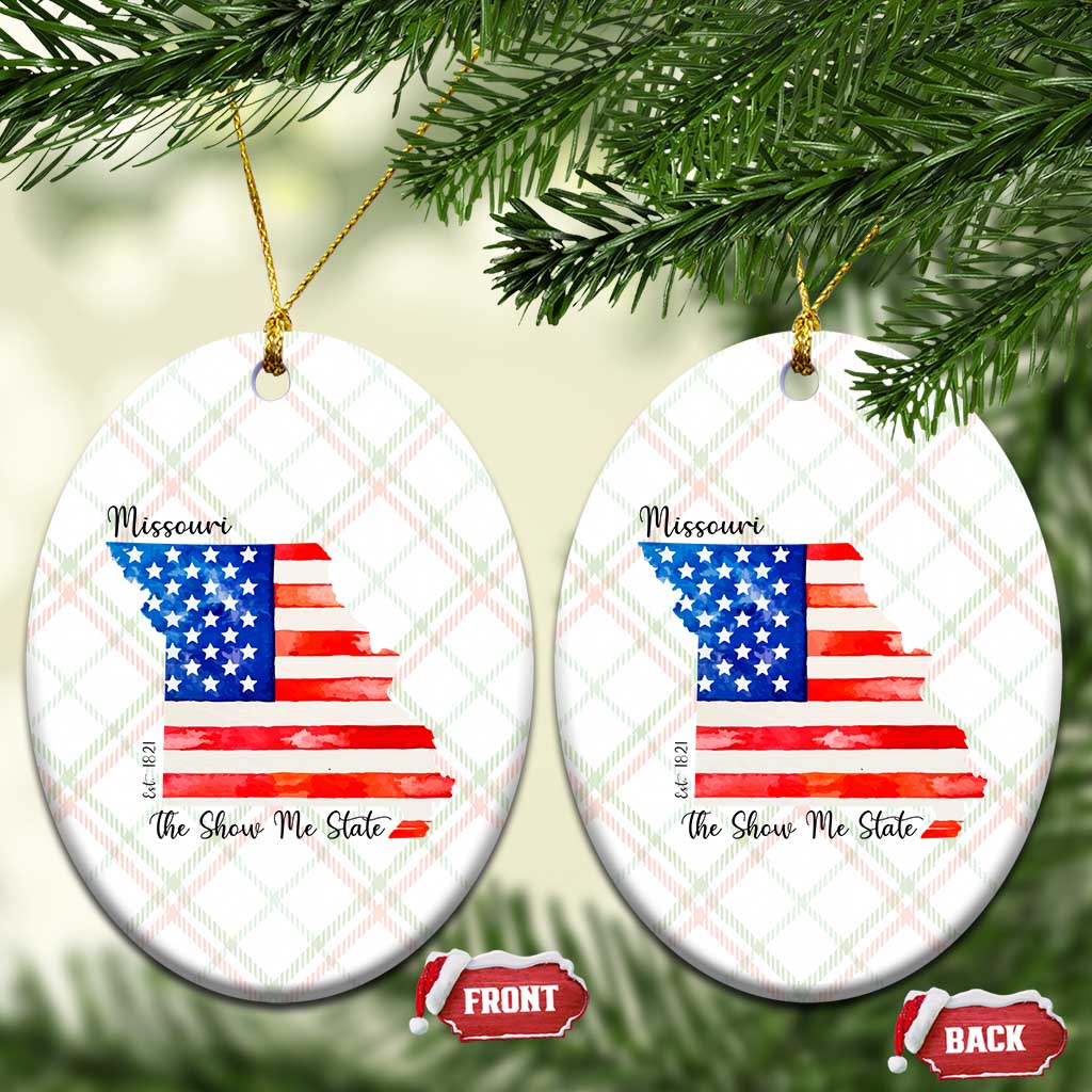 The Show Me State Est 1821 Ceramic Ornament Proud Missourian Gift TS12 Print Your Wear