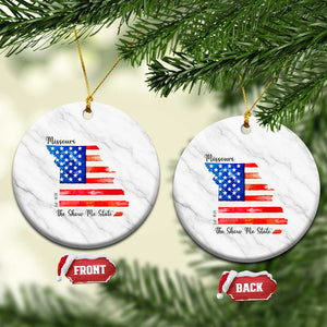 The Show Me State Est 1821 Ceramic Ornament Proud Missourian Gift TS12 1pc White Marble Print Your Wear