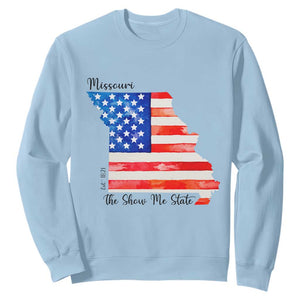 The Show Me State Est 1821 Sweatshirt Proud Missourian Gift TS12 Light Blue Print Your Wear