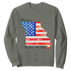 The Show Me State Est 1821 Sweatshirt Proud Missourian Gift TS12 Military Green Print Your Wear