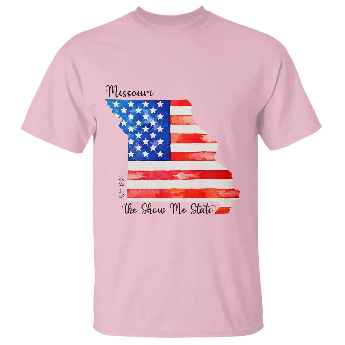 The Show Me State Est 1821 T Shirt Proud Missourian Gift TS12 Light Pink Print Your Wear