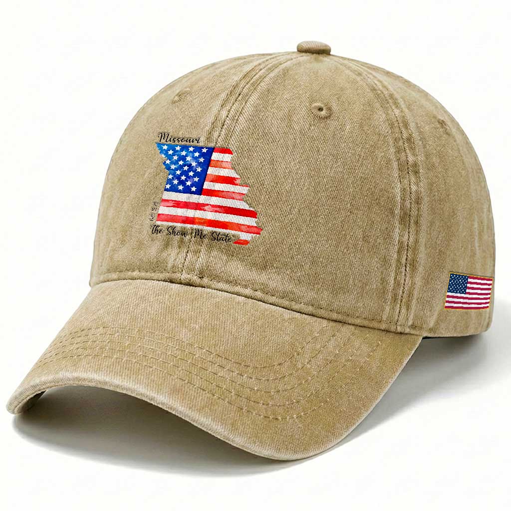 The Show Me State Est 1821 Washed Cotton Baseball Cap Proud Missourian Gift TS12 Print Your Wear