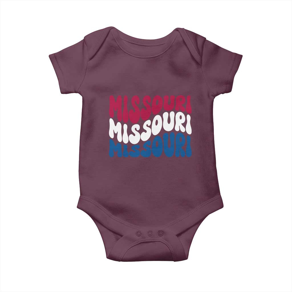 The Show Me State Pride Baby Onesie Gift For Missouri Lovers TS12 Maroon Print Your Wear