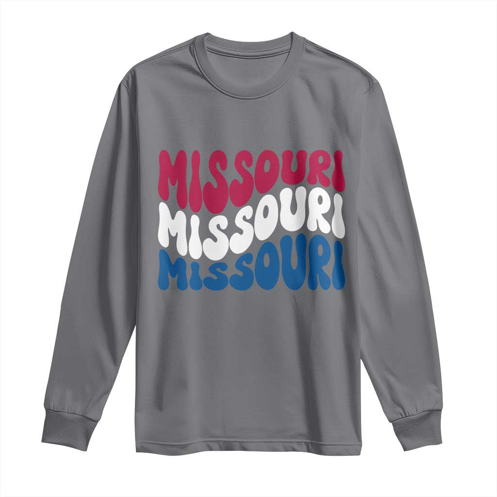 The Show Me State Pride Long Sleeve Shirt Gift For Missouri Lovers TS12 Charcoal Print Your Wear
