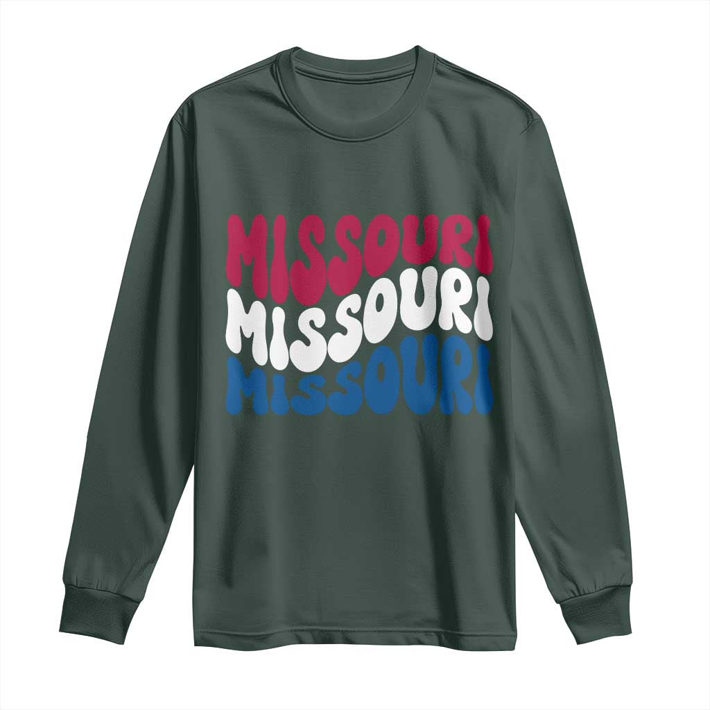 The Show Me State Pride Long Sleeve Shirt Gift For Missouri Lovers TS12 Dark Forest Green Print Your Wear