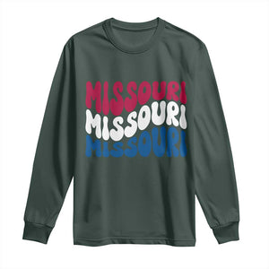 The Show Me State Pride Long Sleeve Shirt Gift For Missouri Lovers TS12 Dark Forest Green Print Your Wear