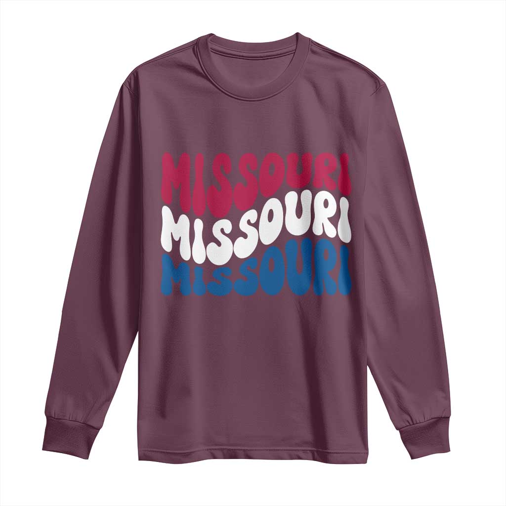 The Show Me State Pride Long Sleeve Shirt Gift For Missouri Lovers TS12 Maroon Print Your Wear