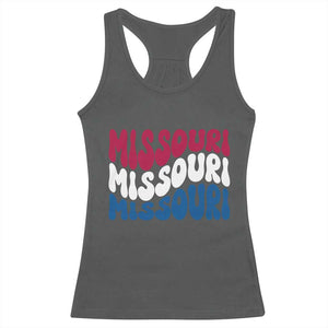 The Show Me State Pride Racerback Tank Top Gift For Missouri Lovers TS12 Dark Heather Print Your Wear