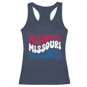 The Show Me State Pride Racerback Tank Top Gift For Missouri Lovers TS12 Navy Print Your Wear