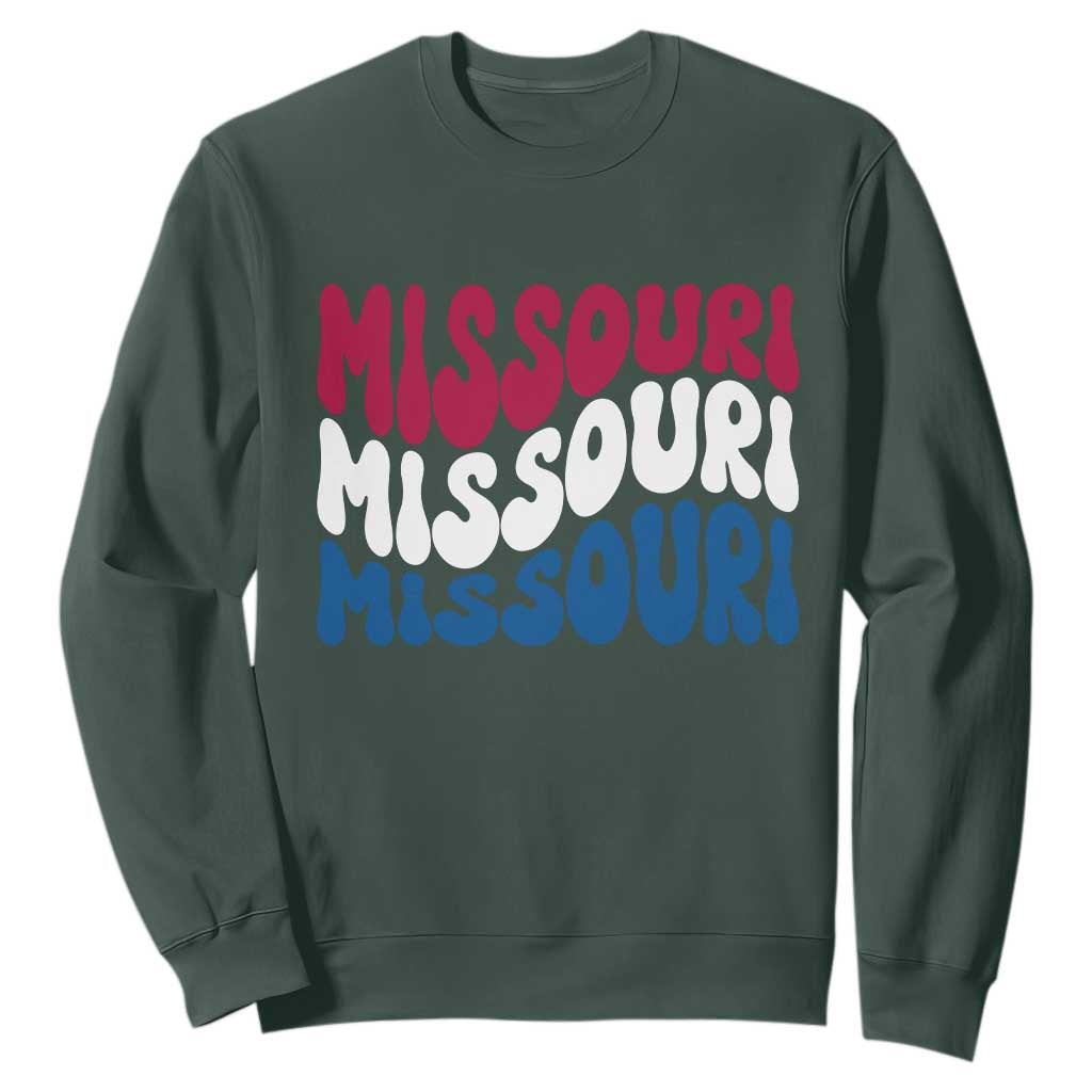 The Show Me State Pride Sweatshirt Gift For Missouri Lovers TS12 Dark Forest Green Print Your Wear