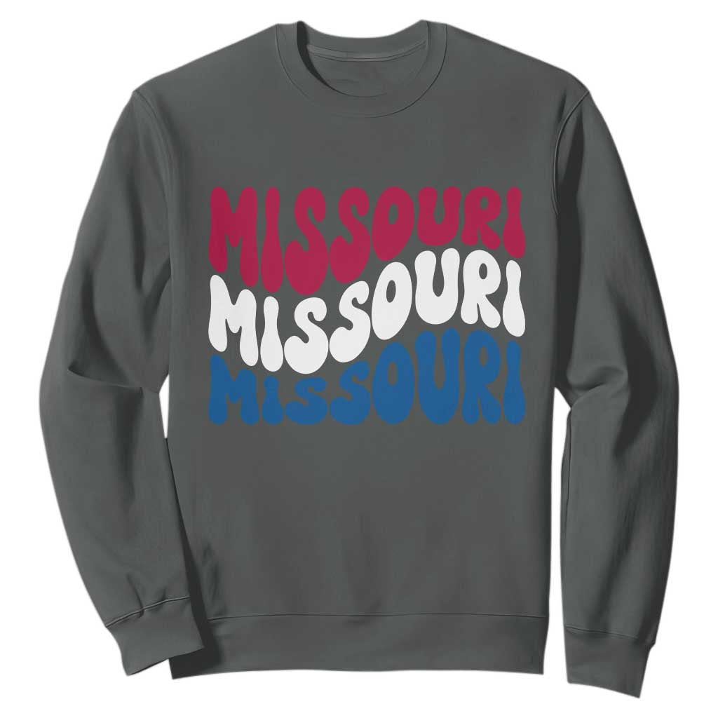 The Show Me State Pride Sweatshirt Gift For Missouri Lovers TS12 Dark Heather Print Your Wear