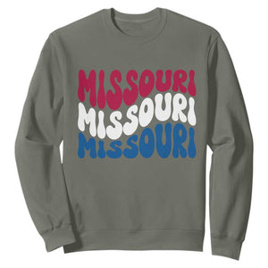 The Show Me State Pride Sweatshirt Gift For Missouri Lovers TS12 Military Green Print Your Wear