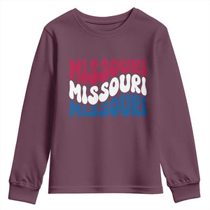 The Show Me State Pride Youth Sweatshirt Gift For Missouri Lovers TS12 Maroon Print Your Wear