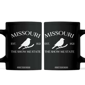 Vintage Blue Bird Missouri Coffee Mug The Show Me State Pride TS12 Black Print Your Wear