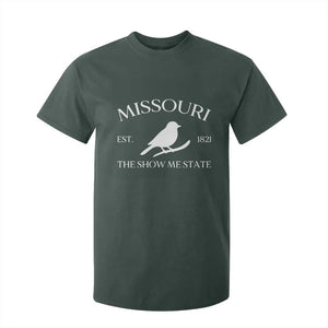 Vintage Blue Bird Missouri T Shirt For Kid The Show Me State Pride TS12 Dark Forest Green Print Your Wear