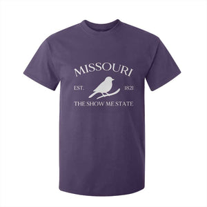 Vintage Blue Bird Missouri T Shirt For Kid The Show Me State Pride TS12 Purple Print Your Wear