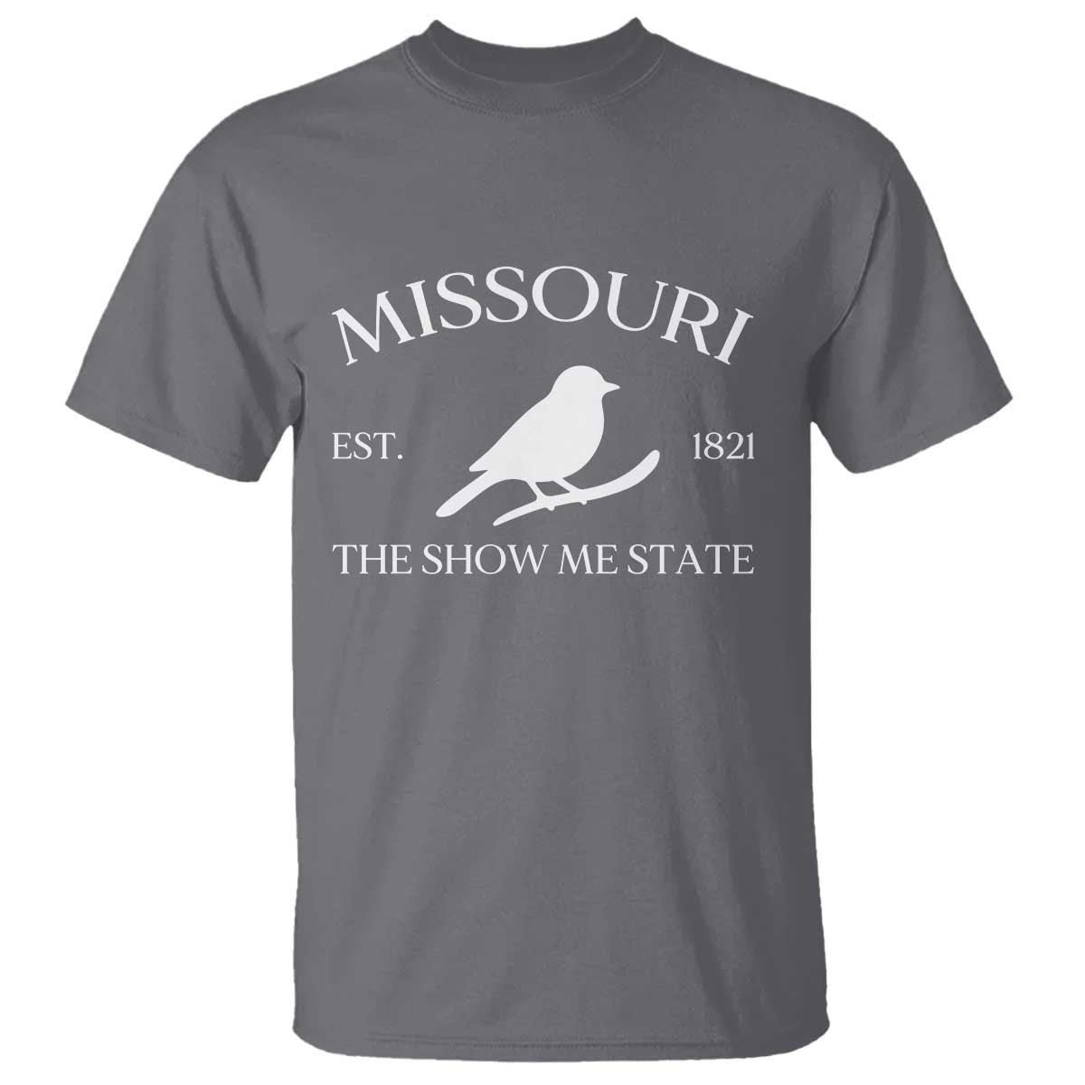 Vintage Blue Bird Missouri T Shirt The Show Me State Pride TS12 Charcoal Print Your Wear