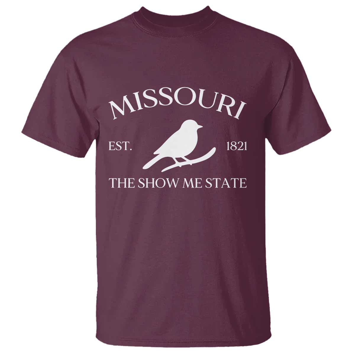 Vintage Blue Bird Missouri T Shirt The Show Me State Pride TS12 Maroon Print Your Wear