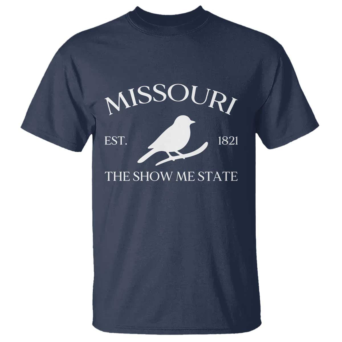 Vintage Blue Bird Missouri T Shirt The Show Me State Pride TS12 Navy Print Your Wear
