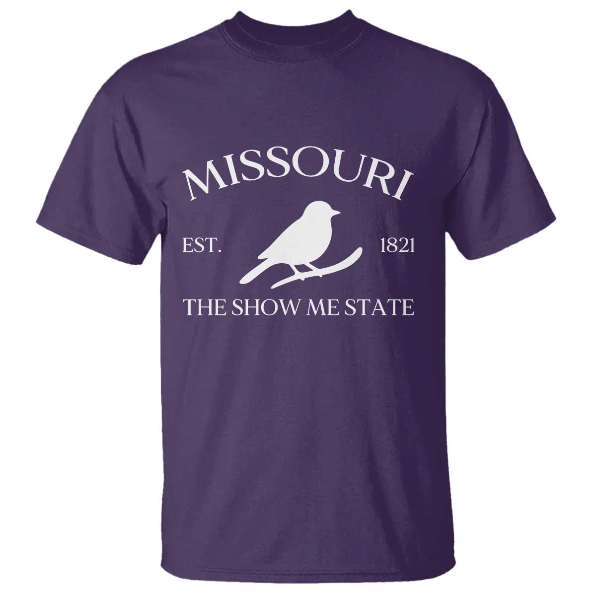Vintage Blue Bird Missouri T Shirt The Show Me State Pride TS12 Purple Print Your Wear