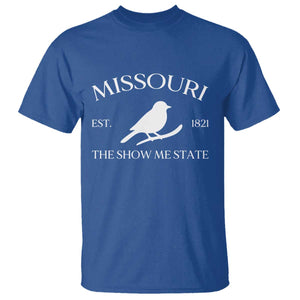 Vintage Blue Bird Missouri T Shirt The Show Me State Pride TS12 Royal Blue Print Your Wear
