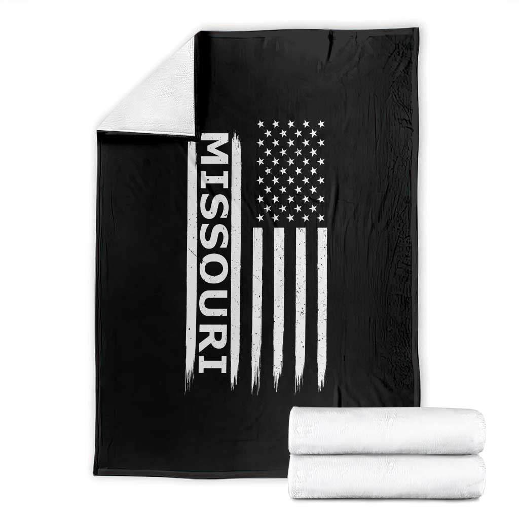 USA Flag Missouri State Pride Throw Blanket Missourian Pride TS12 Black Print Your Wear
