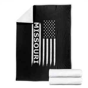 USA Flag Missouri State Pride Throw Blanket Missourian Pride TS12 Black Print Your Wear